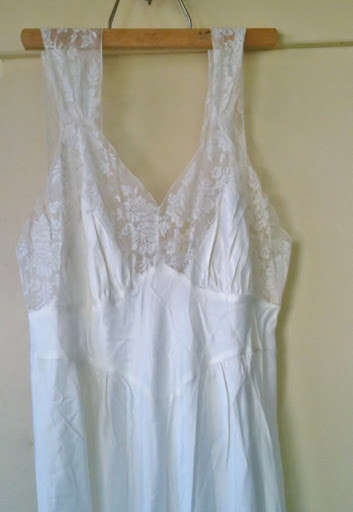 Vintage LUXITE by Hole Proof baby powder blue nylon nightgown accented 