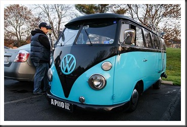 VW Bus at Coffee and Cars
