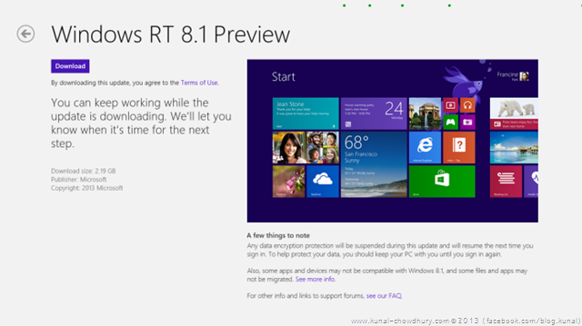 Windows RT 8.1 Preview Installation