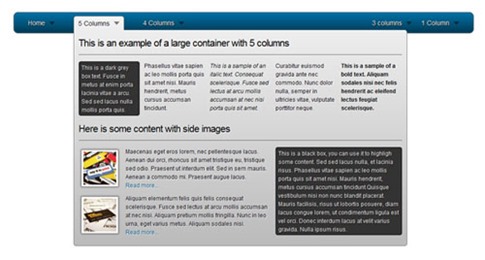 Cómo crear un menú desplegable con 5 columnas CSS3