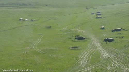 Фотографии военных учений на полигоне "Цугол"