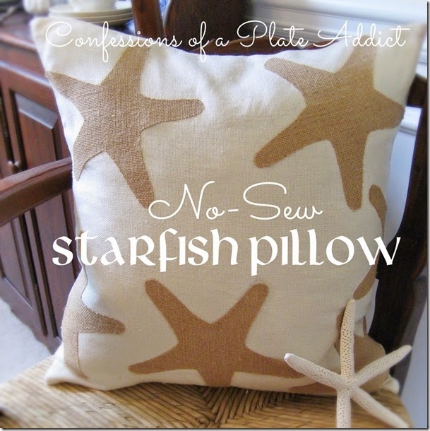 CONFESSIONS OF A PLATE ADDICT No-Sew Starfish Pillow