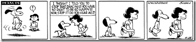 Peanuts 1956-09-28 - Snoopy as Lucy 