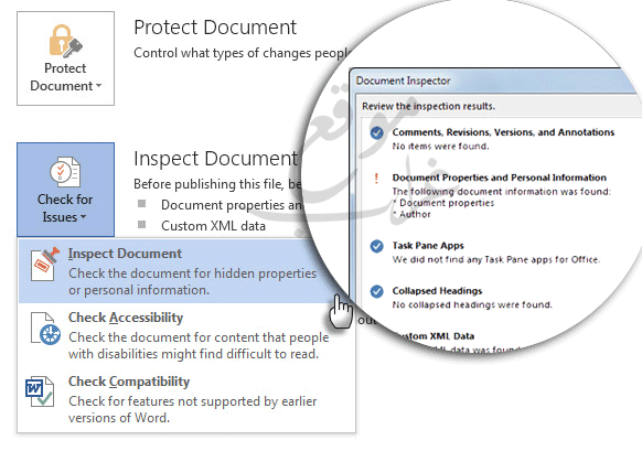 Word Inspect Document