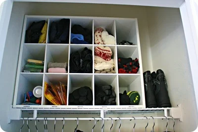 shoe organizer for glove storage