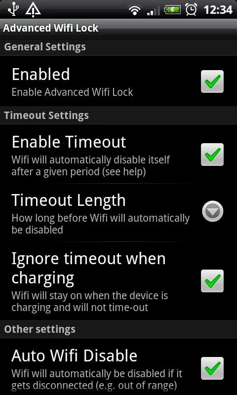 Advanced Wifi Lock - screenshot
