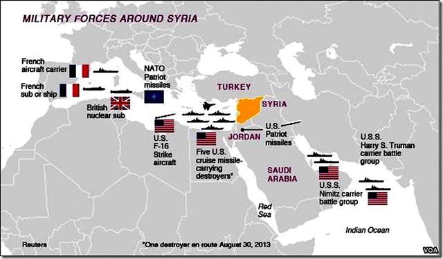 US Military Forces Around Syria map