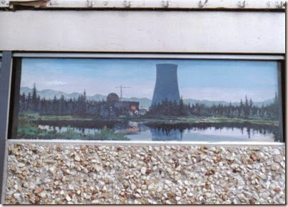 Mural of the Trojan Nuclear Power Plant at the Triangle Mall in Longview, Washington on September 5, 2005