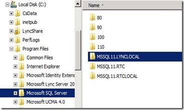 Lync 2013 - DB Location - 1 SE C Only SQL Install