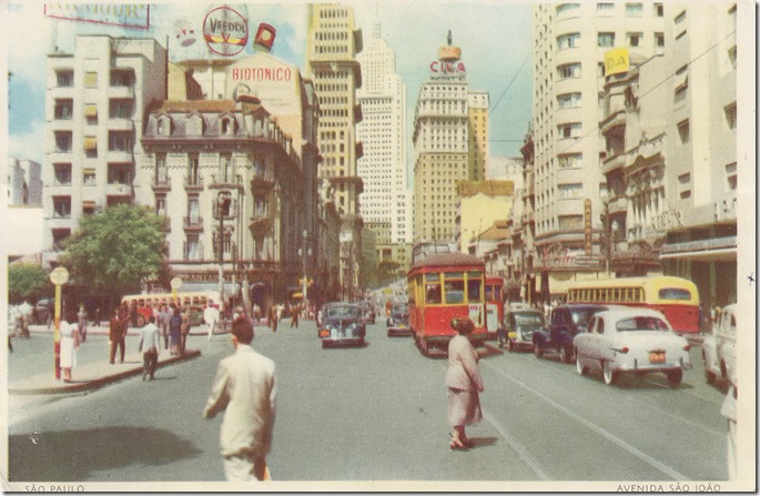 Avenida Sao Joao, Sao Paulo, Brazil Postcard pg. 1 Avenida Sao Joao, Sao Paulo, Brazil Postcard pg. 1