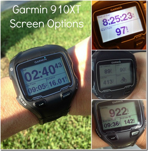 Garmin 910XT Screens