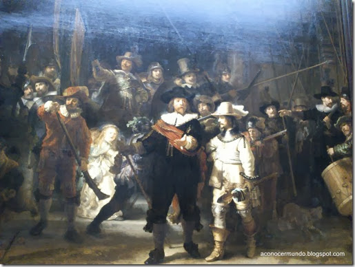 Amsterdam. Museo Rijksmuseum (Interior). La Ronda de Noche (Rembrand) - DSC_0111