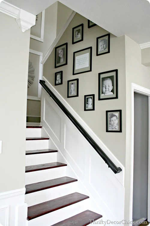 gallery wall on stairway