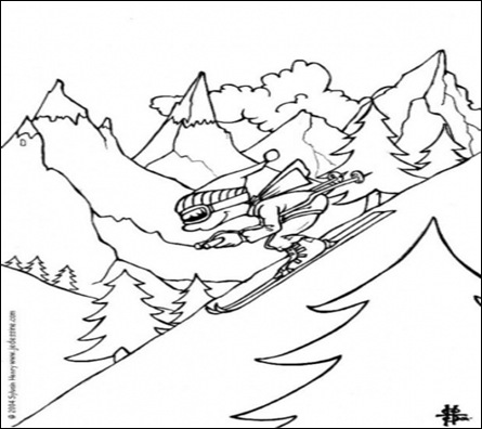 la ski-planse de colorat la ski-planse de colorat