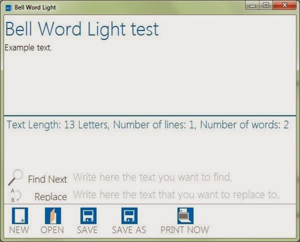برنامج خفيف لكتابة و تحرير النصوص Bell Word Light 3.0