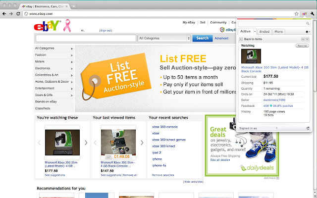 Ebay para Chrome