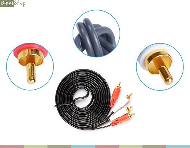 Cáp âm thanh RCA 1.5m Cable Audio RCA Stereo