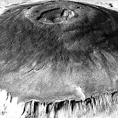 Monte Olympus visto pela sonda Mariner
