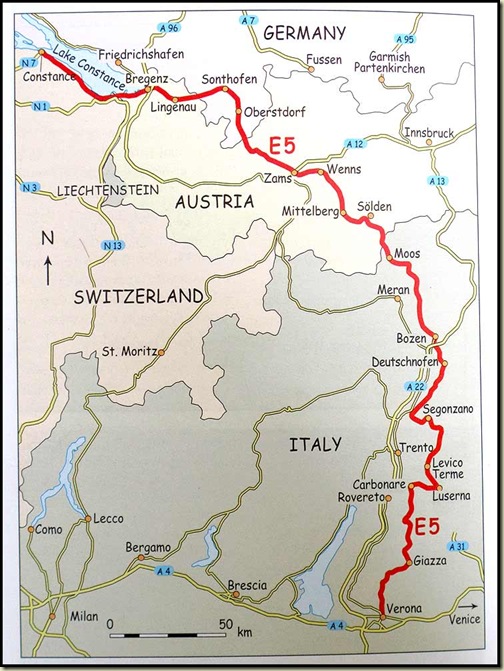 Our 540km section of the E5 route