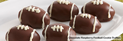 Chocolate-Raspberry Football Cookie Truffles