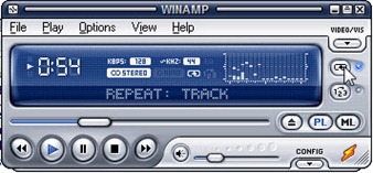 Mengulang lagu di Winamp