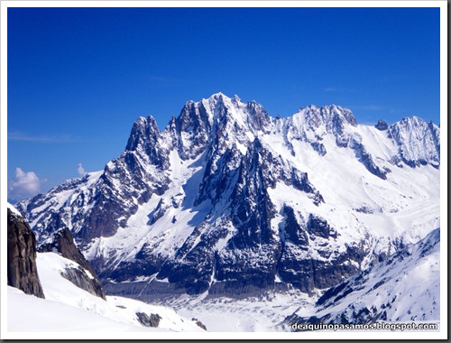 Descenso del Valle Blanco esquiando (Chamonix, Alpes) 5374