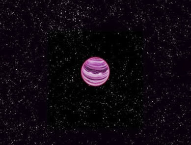 ilustração mostra o exoplaneta PSO J318.5-22
