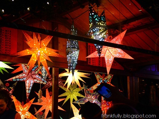 colorful stars at Christkindlmarket, Chicago