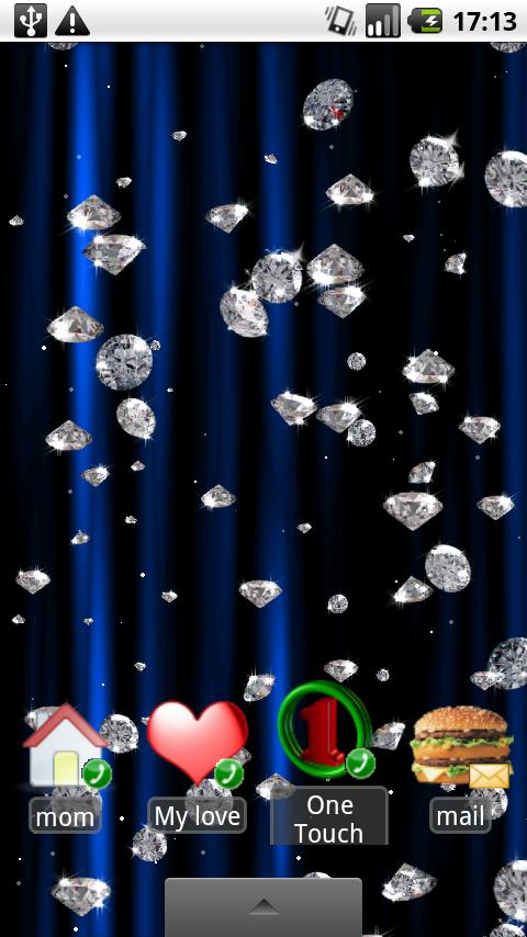 Rain of Diamonds LiveWallpaper Screen 2