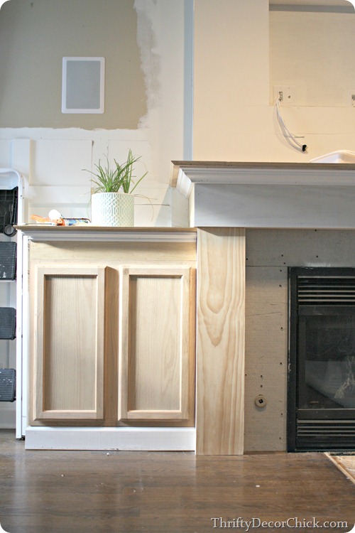 built ins by fireplace