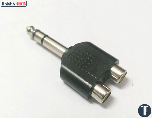 Jack audio Jack gộp 2 RCA thành 6.5 mm Stereo