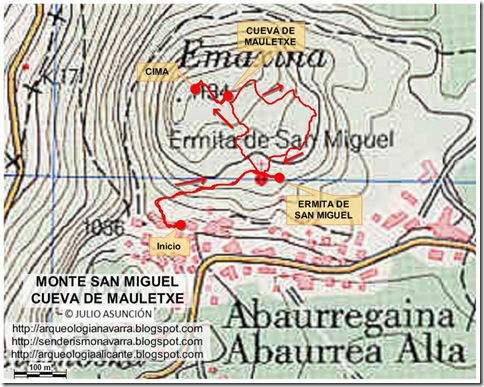 Mapa monte San Miguel