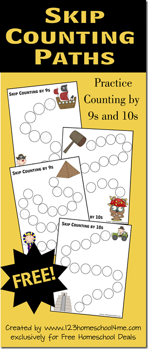 Free Skip Counting by 9s and 10s math worksheets Free Skip Counting by 9s and 10s math worksheets #mathworksheets #kindergarten #homeschooling