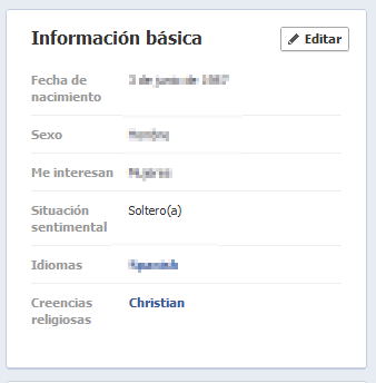 Cambiar el estado sentimental en Facebook