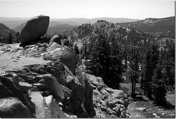 Balanced Rock. Photo of the Day, February 11, 2012.  Bumpass Hell Parking Lot, Lassen Volcanic National Park, California.  July 2004.
