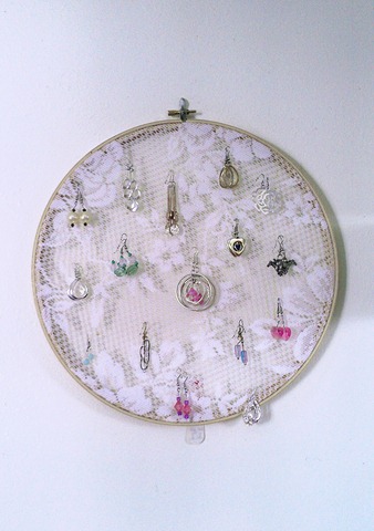 lace earring holder