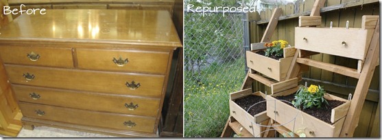 repurposed drawers veggie garden