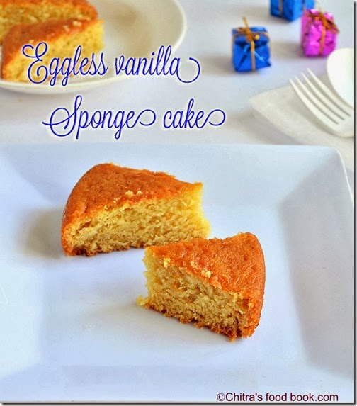 Eggless sponge cake recipe