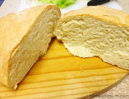 Baking Bread Cut Open