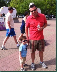 dad and jake at zoo