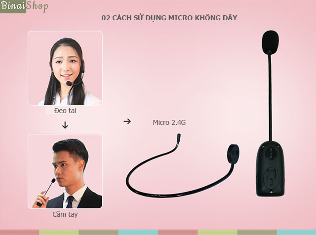 Máy trợ giảng không dây 2.4G mới 2018 SHIDU SD-718
