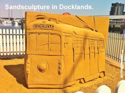 sand sculpture tram