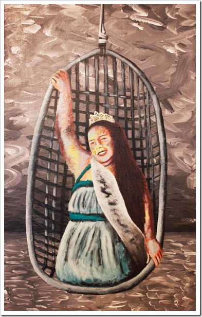 woman cage painting