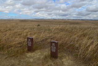 markers for Indians who fell at the Little Bighorn Battlefield