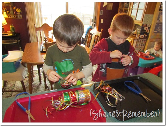 Handmade preschool ornaments