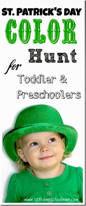 St. patrick's Day Color Hunt Kids Activity for Toddler and Preschoolers St. patrick's Day Color Hunt Kids Activity for Toddler and Preschoolers