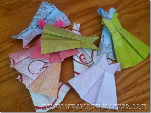 origami dresses