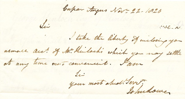 1820 medical bill covering letter