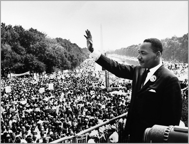 The 1963 "I Have A Dream" speech in Washington D.C.  CLICK to visit the website for the Martin Luther King Jr. Center for Non-Violent Social Change.