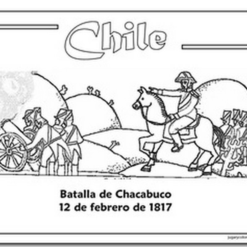 Colorear dibujos batalla de Chacabuco Chile